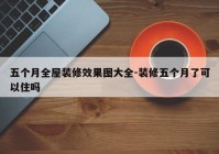 五个月全屋装修效果图大全-装修五个月了可以住吗