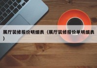 展厅装修报价明细表（展厅装修报价单明细表）