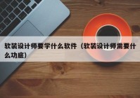 软装设计师要学什么软件（软装设计师需要什么功底）