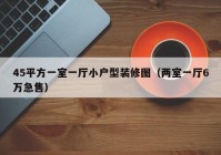 45平方一室一厅小户型装修图（两室一厅6万急售）