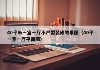 40平米一室一厅小户型装修效果图（40平一室一厅平面图）