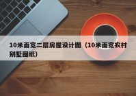 10米面宽二层房屋设计图（10米面宽农村别墅图纸）