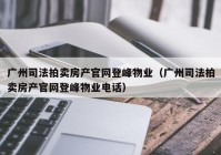 广州司法拍卖房产官网登峰物业（广州司法拍卖房产官网登峰物业电话）