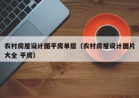 农村房屋设计图平房单层（农村房屋设计图片大全 平房）