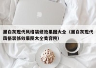 黑白灰现代风格装修效果图大全（黑白灰现代风格装修效果图大全美容院）